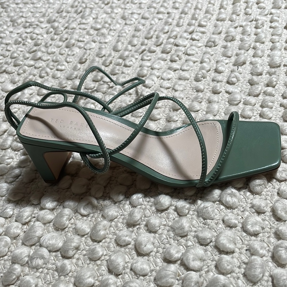 Ted Baker Green Lace Up Heeled Sandal